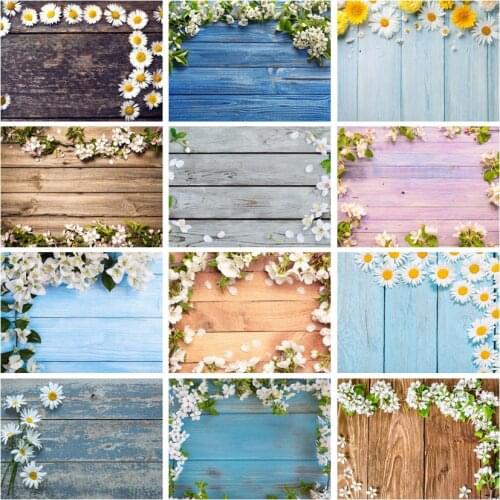 Photography Backdrops Wood Floor Board Flower Newborn Wedding Decoration Photo Backgrounds Customized Backdrop For Photo Studio