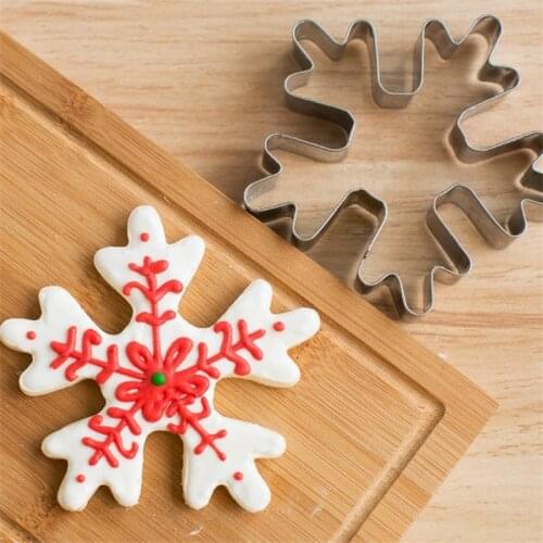 Large Size Cookie Cutter Mould Stainless Steel Christmas Snows Shape Biscuit Mold DIY Fondant Pastry Decorating Baking Tools