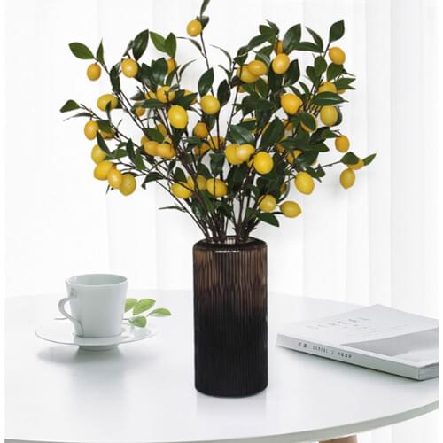 Simulation Lemon Branch Plastic Artificial Flower Arrangement Shooting Props Wedding Home Party Desktop Decoration Supplies Tool