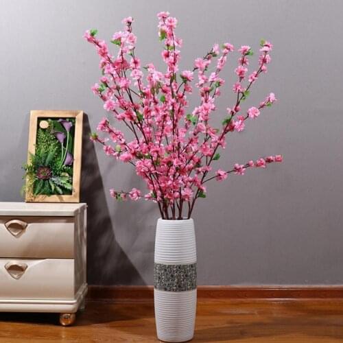 65CM Artificial Flowers Peach Blossom Branch Bunny Tail Plants Floral Bouquet Wedding Decoration Photography Grass Home Decor