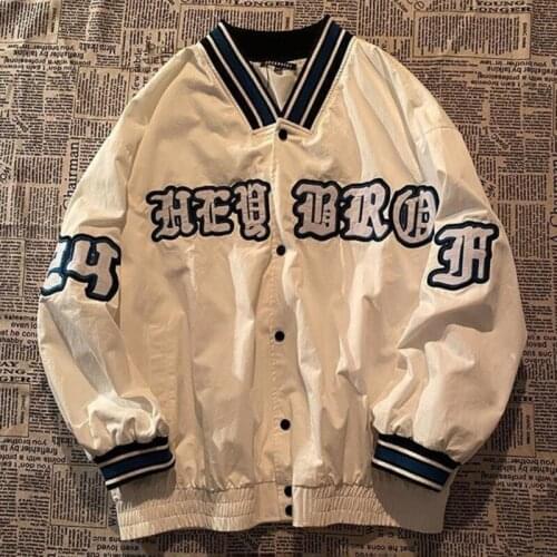 Bomber Jacket Women Baseball Uniform European And American High Street Letter Autumn Coat Harajuku Streetwear Vintage Clothing