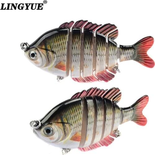 LINGYUE New Arrival 1PCS 8.5cm 24.7g Fishing Baits Hard Wobblers 6 Segments Swimbait Crankbaits Fishing Tackle With Retail box