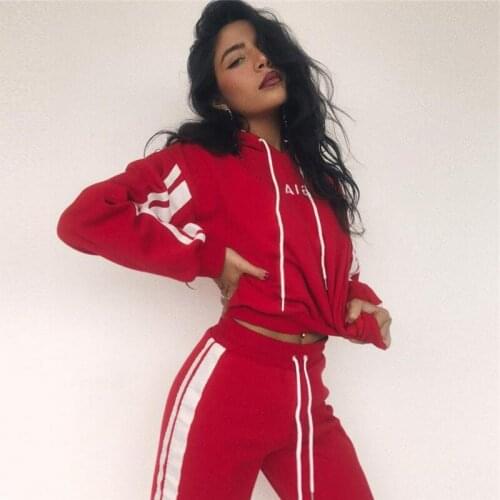 FNOCE Cross-border Foreign Trade 2021 New Spring And Autumn Fashion Casual Sweater Sports Womens long-sleeved Pants Hooded
