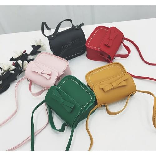 Cute Baby Mini Coin Purse Little Girls Small Zero Wallet Pouch Bowknot Toddler Crossbody Bags Kids Money Change Purses Gift