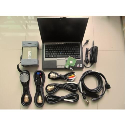 Mb star c3 red pro with d630 laptop latest software 120gb hdd with 7 cables full set diagnostic tool for cars and trucks