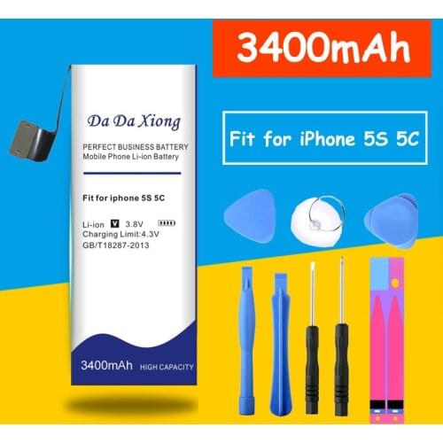 Original Da Da Xiong 3400mAh For Apple iPhone 5S Battery For iphone 5C Battery +Free Tools