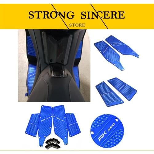Motorcycle Front and Rear Footboard Steps Footrests Foot peg Foot Board Plate Pegs For KYMCO AK550 AK 550 2017-2018