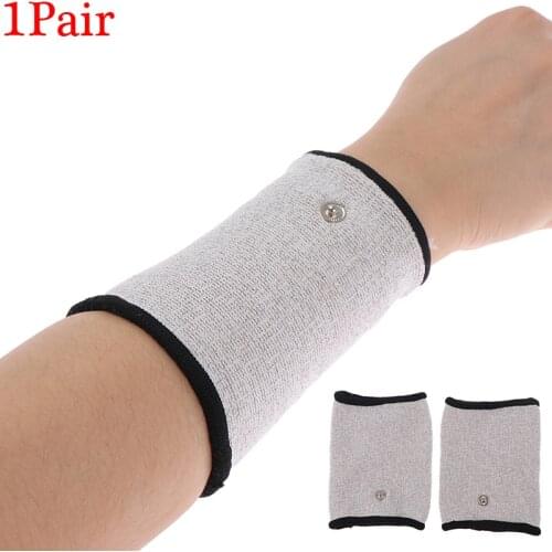 Conductive Silver Fiber Electrode Therapy Wrist Pads Electrotherapy Unit For Phycical Therapy