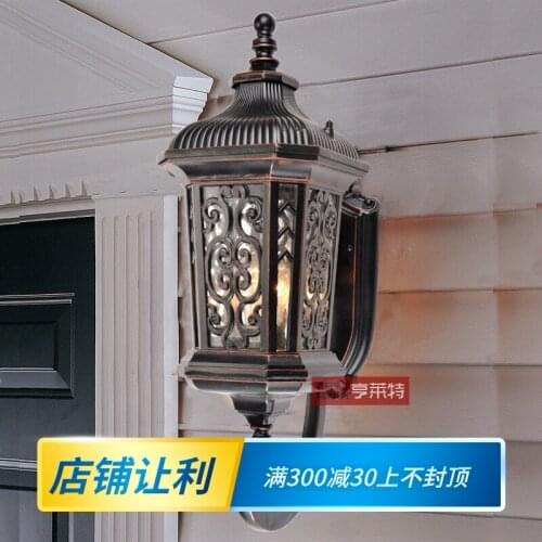 Retro Chinese exterior wall waterproof wall lamp antique style outdoor corridor gate balcony courtyard lamp