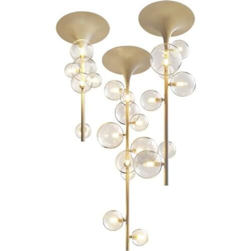 Nordic Glass LED Ceiling Light Modern Ceiling Lights for Living Room Luminaire Designer Ceiling Lamp Bubble Ball Light Fixture
