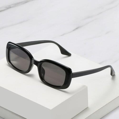 New sunglasses retro small frame sunglasses women trend simple and versatile rectangular sunglasses men street driving glasses