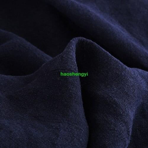 High-quality graphite craft washed literary and simple pure linen clothing fabric