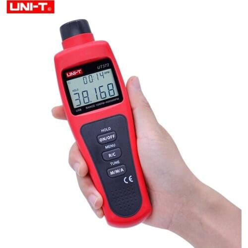 UNI-T UT371 UT372 99999 Counts Non-Contact Digital Professional Tachometer RPM Range 10RPM~99999RPM Data Hold/MAX/MIN/AVG mode