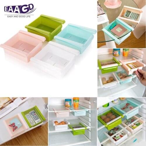 Refrigerator Storage Box Home Kitchen Fridge Sliding Drawer Shelf Storage Fruit Food Container Rack Space Saver Kitchen Tools