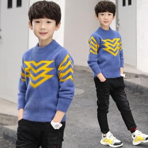 Boys Sweater Kids Outwear Tops Jackets 2021 White Fleece Thicken Warm Winter Autumn Costume Teenage Children Clothing