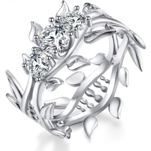 Women Rings Lines Flowing Flower Shape Ring Jewelry Luxury Zircon Wedding Rings Innovative Fashion Popular Jewelry Accessories