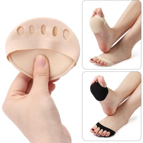 1Pair Honeycomb Non-Slip Toe Socks High Heels Invisible Forefoot Pad Comfortable Pain Relief Foot Care Half Insoles Socks