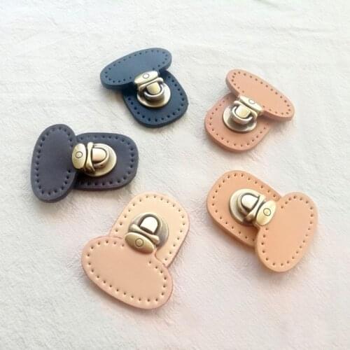 1 PC DIY Clasp Bag Leather Buckle Decoration Accessories Leather Lock Buckle Women Handmade Bag Buckle Repair Parts