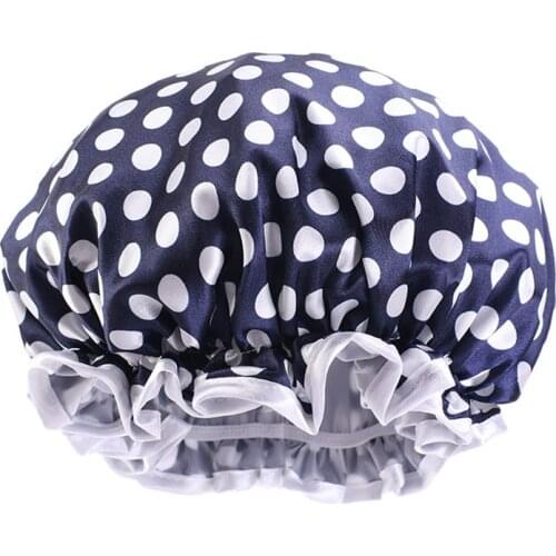 10pcs Satin Women Sleeping Hat High-grade Shower Cap Double Layer Waterproof Beauty Makeup Dust Cap Hair Care Night Sleep Cap