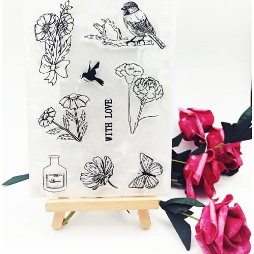 11*16CM Hot selling sparrow transparent clear stamp / silicone seal roller stamp DIY scrapbook album / card production