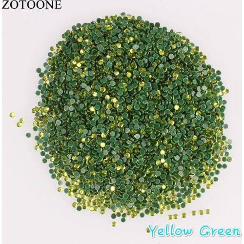 ZOTOONE 1440Pcs Hot Fix Flatback Resin Rhinestones Iron on For Clothes Nails Phone Decorate Iron DIY Appliques Stickers Strass G