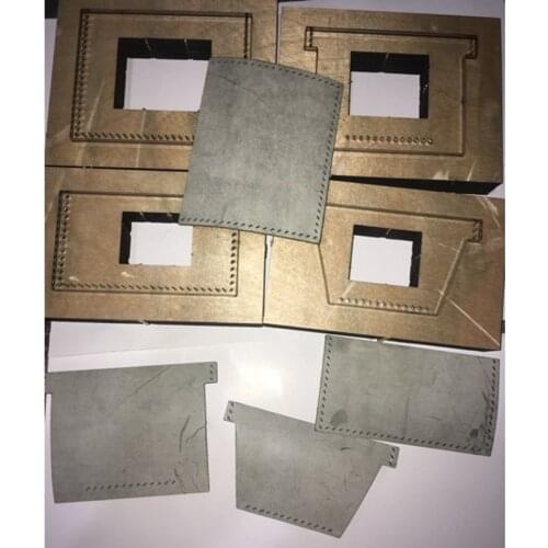 4pcs/set leather craft template cutter card wallet die cutting knife mould with stitch hole punches tool set deri el aletleri