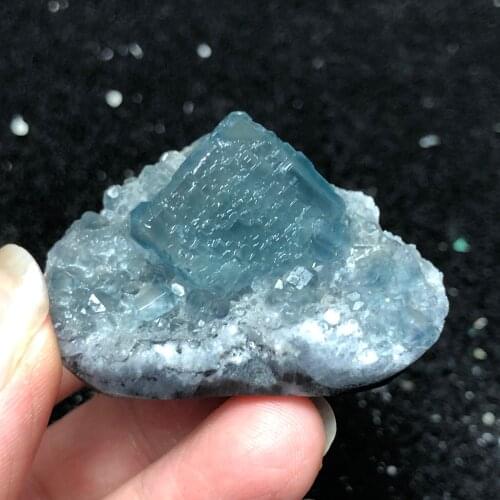 41.3g natural blue-green fluorite mineral ring vein healing teaching specimen stone decoration collection ornaments