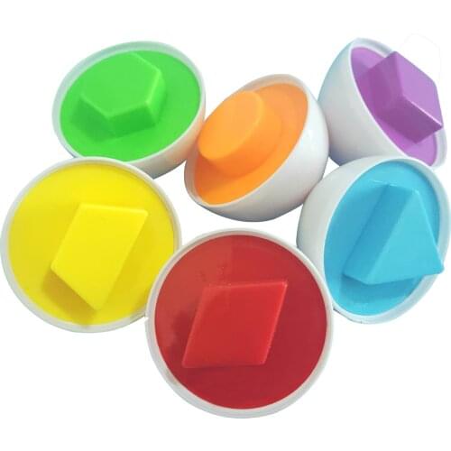6Pcs Smart Eggs Puzzle Education Toys Kids Mixed Shape Wise Pretend Puzzle Baby Kid Learning Model Tool Brain Developing Gifts