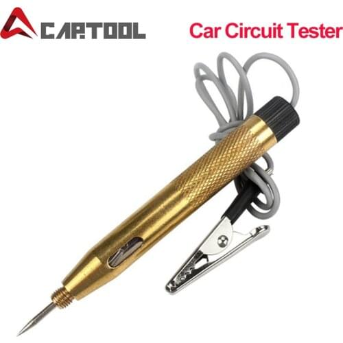 DC 6V-24V Car Resistance Circuit Tester System Test Auto Probe Lamp Voltage Test Copper Electric Pen Detector Diagnostic Tool
