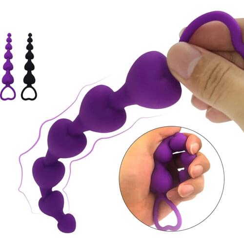 Women Sex Toys Pull Beads Anal Plug Environmentally Friendly Silicone Backyard Toy Massage Easy Pull Handle Design Adult Product