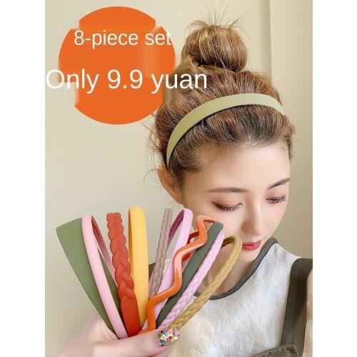Set Elegant Pearl Colorful Leopard Simple Hairband Sweet Hairpin Headband Headdress Fashion Hair Accessories