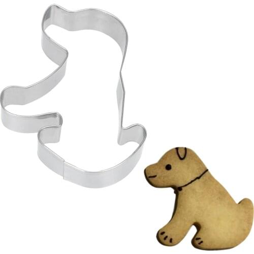 Dog Shape Biscuit Mold DIY Baking Tools Cute Puppy Shape Cookie Mold Stainless Steel Bakeware Fondant Cake Decoration