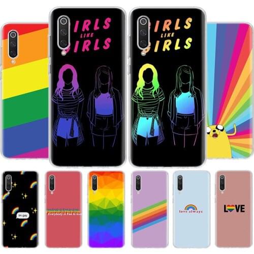 Gay Lesbian LGBT Rainbow Pride Phone Case For Xiaomi MI 8 9 10 5X 6X A1 A2 A3 CC9E 9T NOTE10 Pro Lite Cover Coque soft Silicone