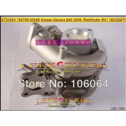 GT2056V 769708-5004S 769708 14411-EC00C Turbo Turbocharger For NISSAN Navara D40 2006- Pathfinder R51 YD25 YD25DDTi 2.5L 171HP