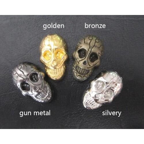 25*15mm Skull Head Skeleton Punk Garment Rivet Cap Stud Screw Back For Leather Craft Belt Purse Bag Hat Shoe Jeans Accessories