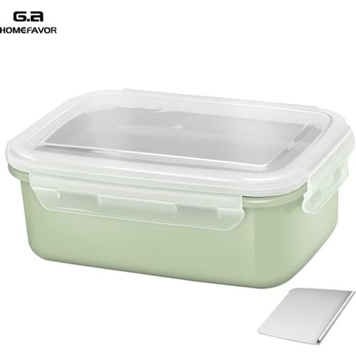 Lunch Box School Snack Food Container 304 Stainless Steel Bento Box Food Grade Kitchen Storage Box With Removable Divider