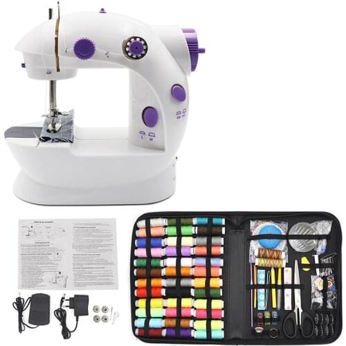 Mini Sewing Machine with light Foot Pedal, Night Light, Adjustment Stitching, DIY Material Bag, Dual Speed Sewing Tool Set