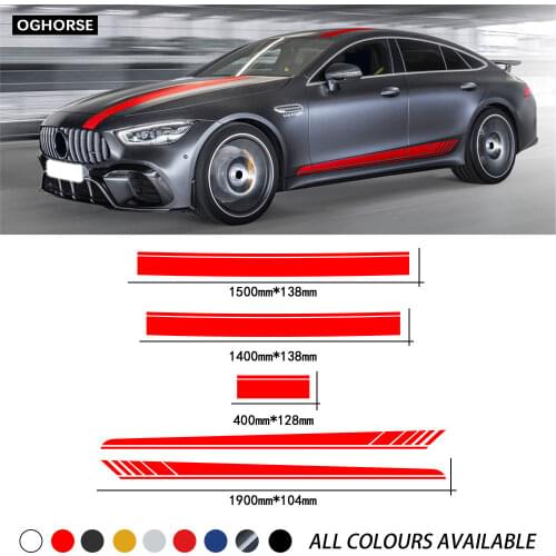 Car Styling Body Kit Side Stripes Hood Roof Rear Decals Stickers for amg gt s 2015-present Accessories