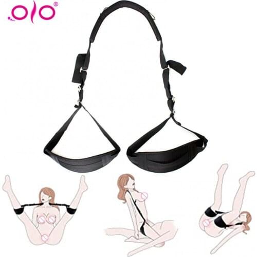 OLO Bondage Gear Thigh Sling Bondage Handcuffs for Sex Open Legs Ankle Neck Cuffs BDSM Bondage Suits Flirt Sex Toys SM