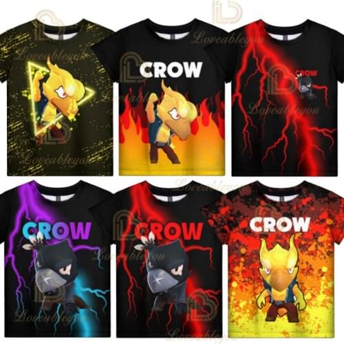 Stars Clothes T Shirt For Boy Leon Spike Crow Surge Sandy Max El Primo Game Tshirt Tops Tees Kid Children Christmas Gifts