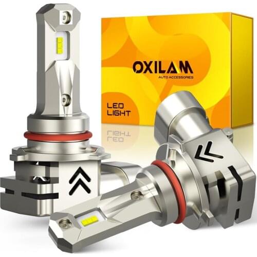 OXILAM 2Pcs 12000Lm Car LED Headlight HB3 9005 ZES LED Car Head Lights Bulb Automotive Lamp Turbo Headlamp 6000K White 12V 24V
