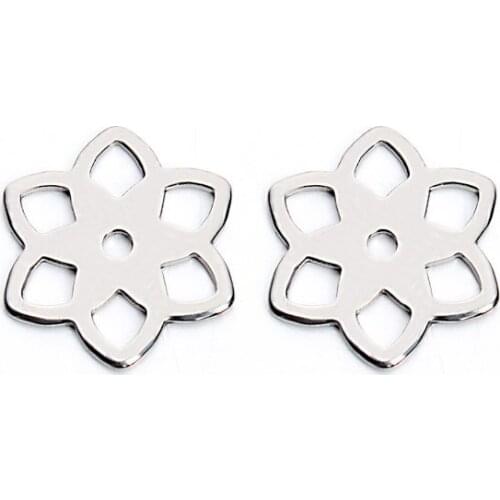 20pcs/lot 12mm Flower shape Connector Metal Alloy Pendant For DIY bracelet necklace Jewelry Making fg3sd