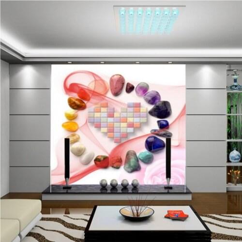 Drop Shipping Custom Photo Wallpaper 3D Stereo Color Stone Roses Heart Background Wall Living Room Hotel Bedroom Wallpaper Mural