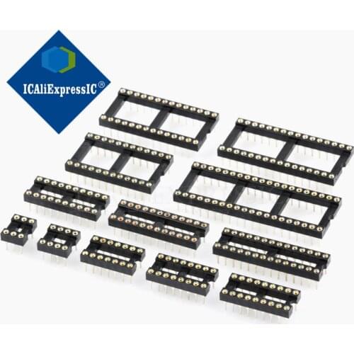 200PCS Round Hole IC socket Connector DIP 6 8 14 16 18 20 24 28 40 pin Sockets DIP6 DIP8 DIP14 DIP16 DIP18 DIP20 DIP28 DIP40 pin