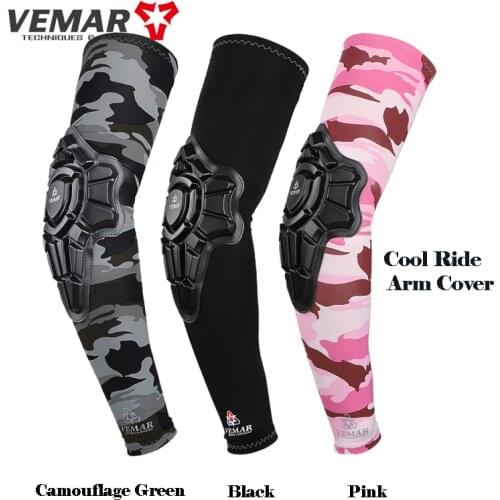 VEMAR Hand Sleeve Motorcycle Motocross Elbow Guard Protector Breathable Reflective Sunscreen Ice Sleeves Motorbike Elbow Pads