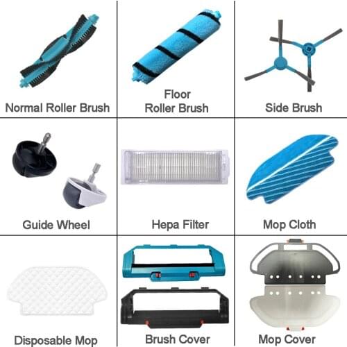 Mop Rags Hepa Filter Main Side Brush Cover for Conga 3290 3490 3690 Robot Vacuum Cleaner Mop Cloth Replacement Accessories