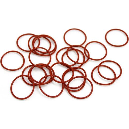 50pcs Silicon O Ring Sealing Gasket CS 1.5mm OD 5-40mm Red Food Grade Waterproof Seals Washer Rubber O-ring