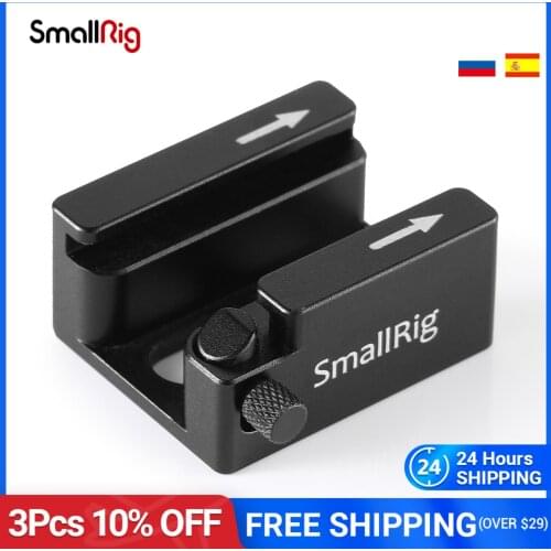 SmallRig Cold Shoe Mount Adapter with Anti-off Button For Universal Cage/Handle/Plate With 1/4'-20 Threaded Holes-2260