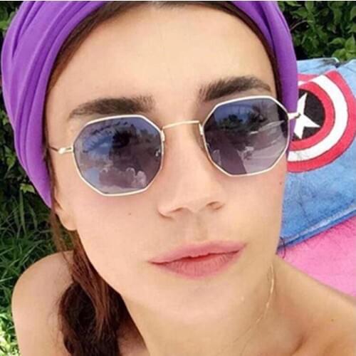 Women vintage gold sunglasses men square metal frame silver brown black small sun glasses female unisex summer style zonnebril