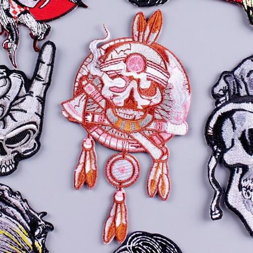 Stalker Skeleton Patch Iron On Patch On Clothes Applique Diy Skull Gorilla Embroidery Patches For Clothing Sewing Stickers Patch